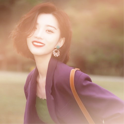 渐变色头像女
