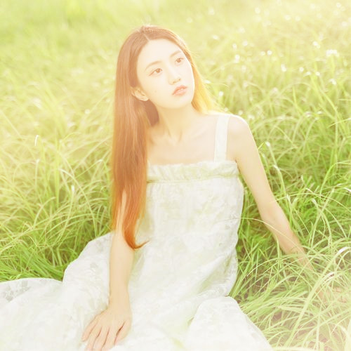 渐变色头像女