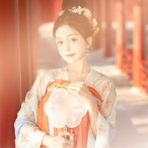 渐变色头像女