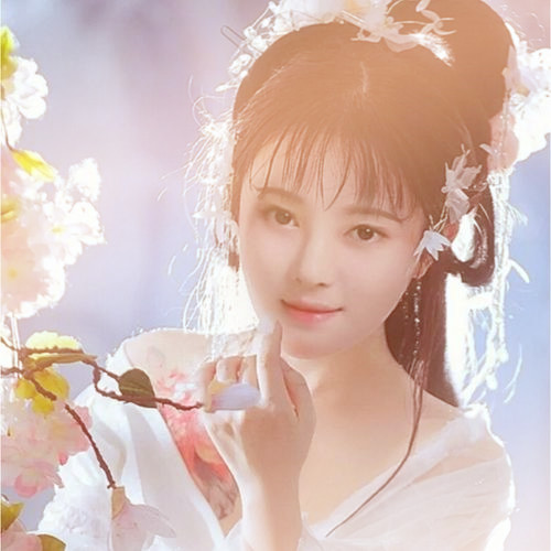 渐变色头像女