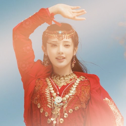 渐变色头像女