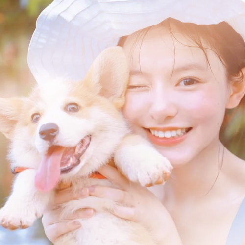 渐变色头像女