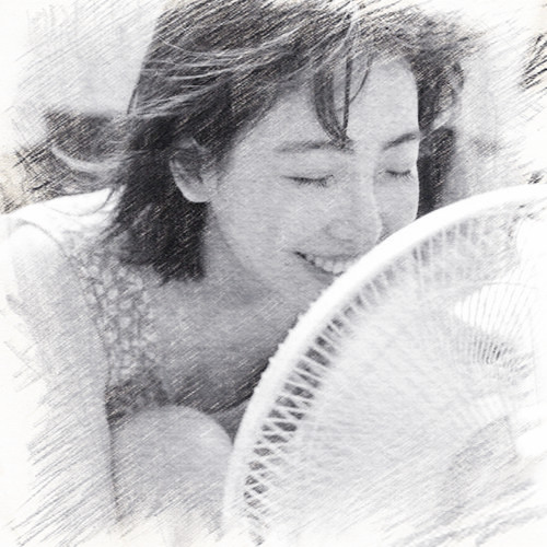 写生素描女生头像图片