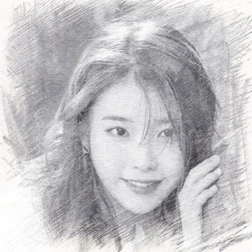 写生素描女生头像图片