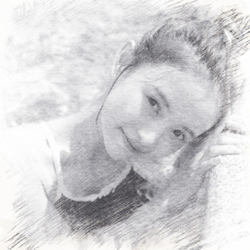 写生素描女生头像图片