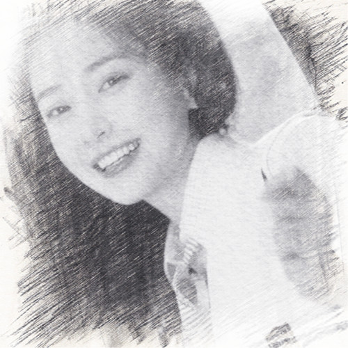 写生素描女生头像图片