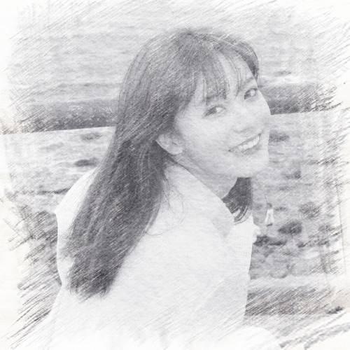 写生素描女生头像图片