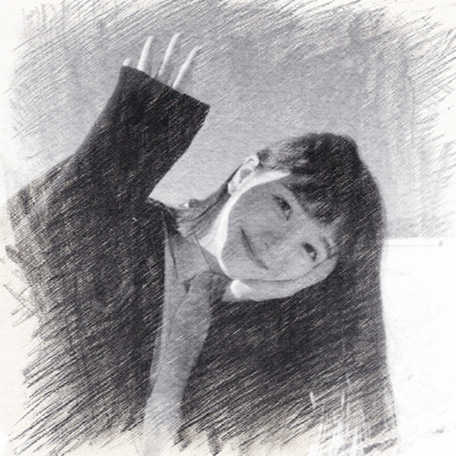 写生素描女生头像图片