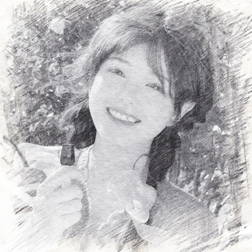写生素描女生头像图片