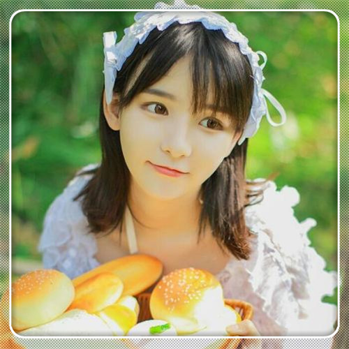 边框女生头像图片