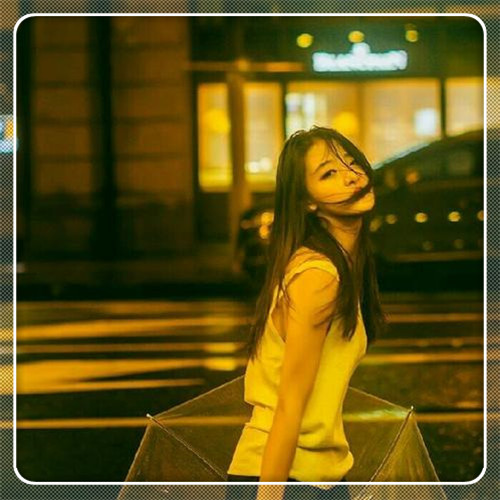 边框女生头像图片