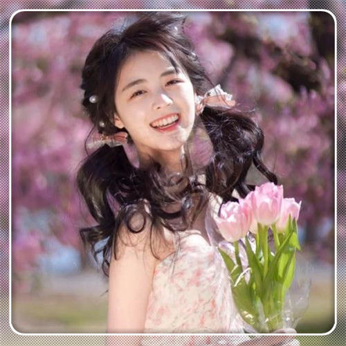边框女生头像图片