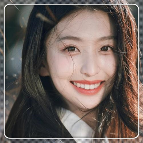 边框女生头像图片