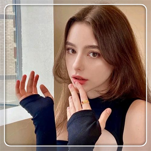 边框女生头像图片