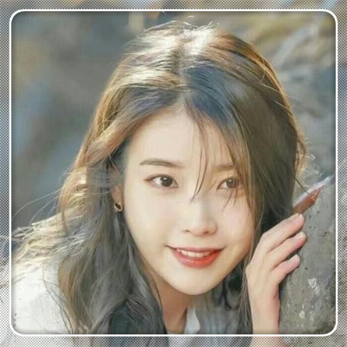 边框女生头像图片