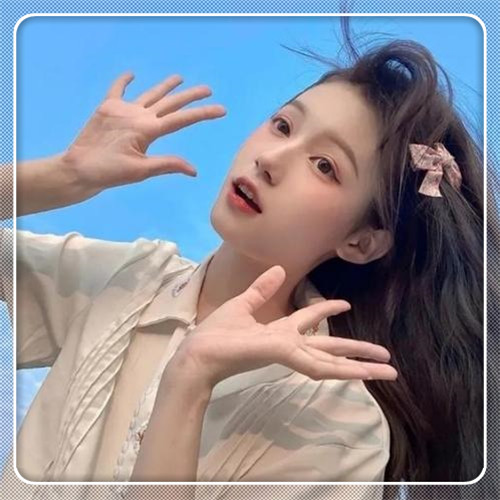 边框女生头像图片