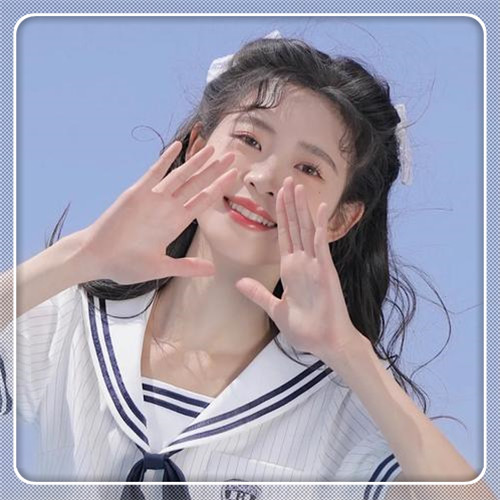 边框女生头像图片