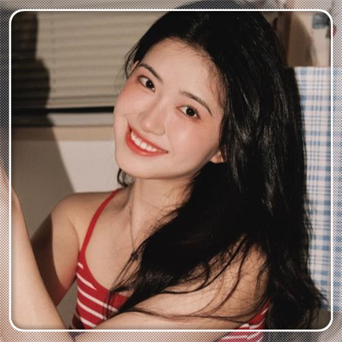 边框女生头像图片