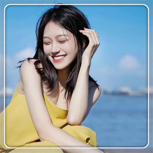 边框女生头像图片