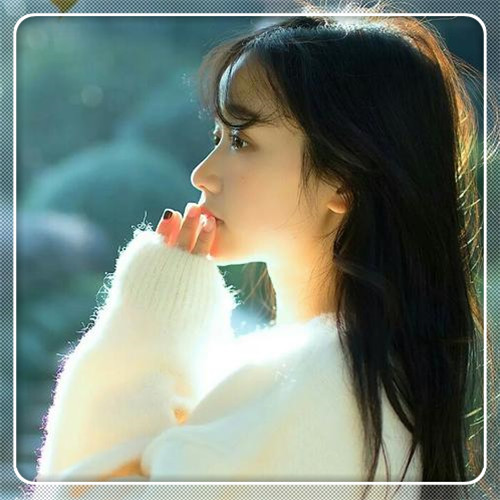 边框女生头像图片