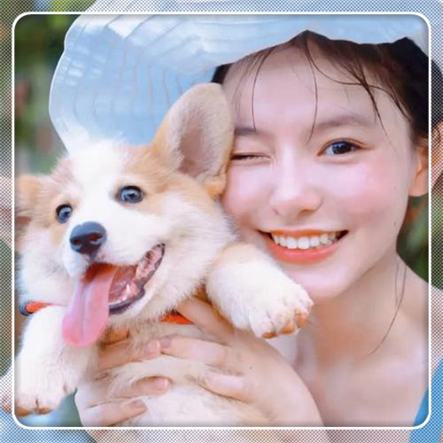 边框女生头像图片