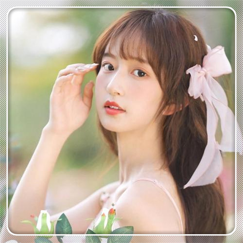 边框女生头像图片