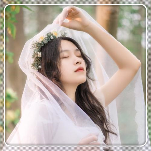 边框女生头像图片