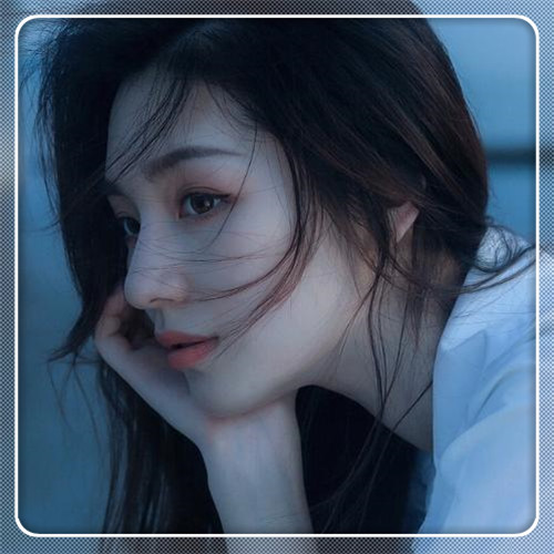 边框女生头像图片
