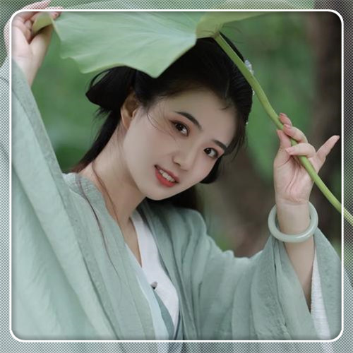 边框女生头像图片