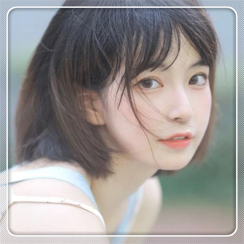 边框女生头像图片