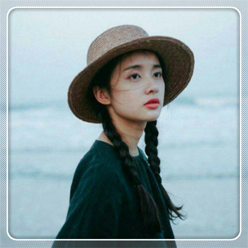 边框女生头像图片