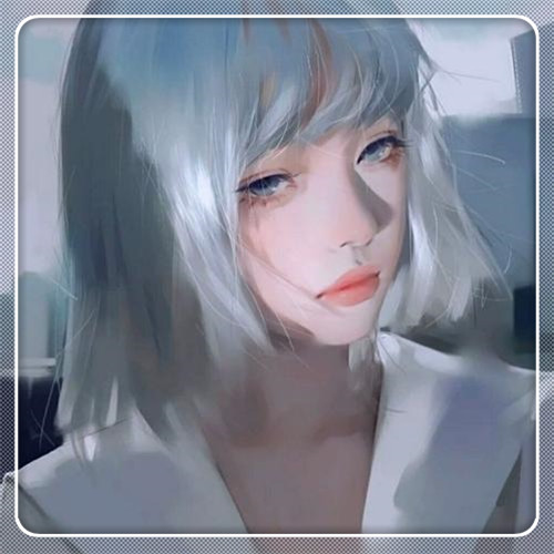 边框女生头像图片