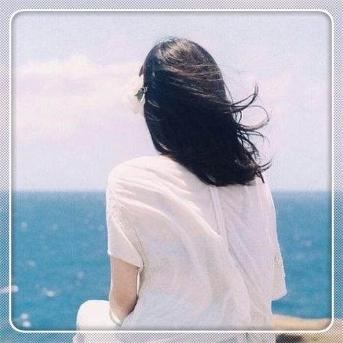 边框女生头像图片