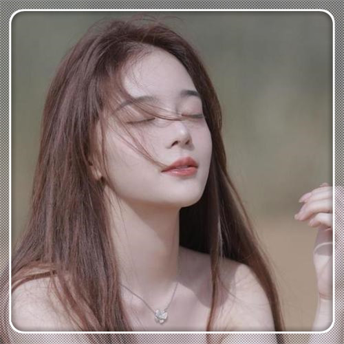 边框女生头像图片