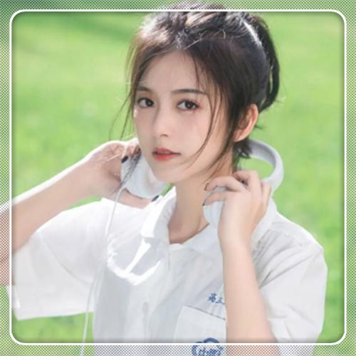 边框女生头像图片