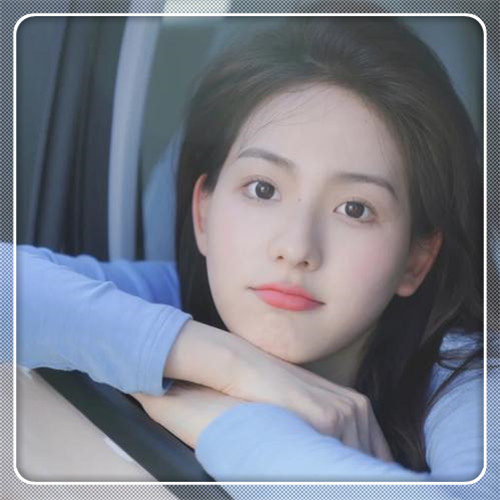 边框女生头像图片