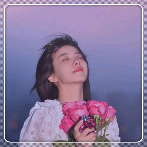 边框女生头像图片