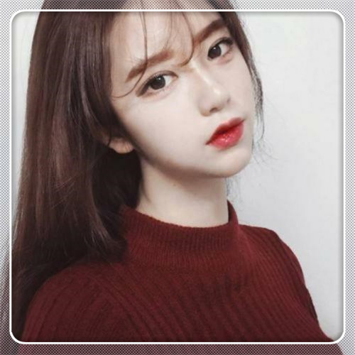 边框女生头像图片