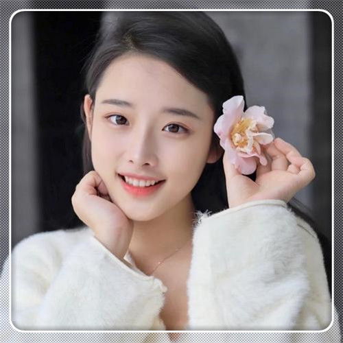 边框女生头像图片