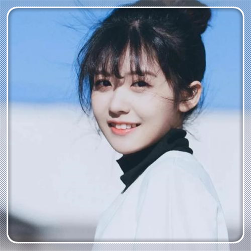 边框女生头像图片