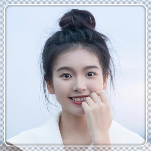 边框女生头像图片