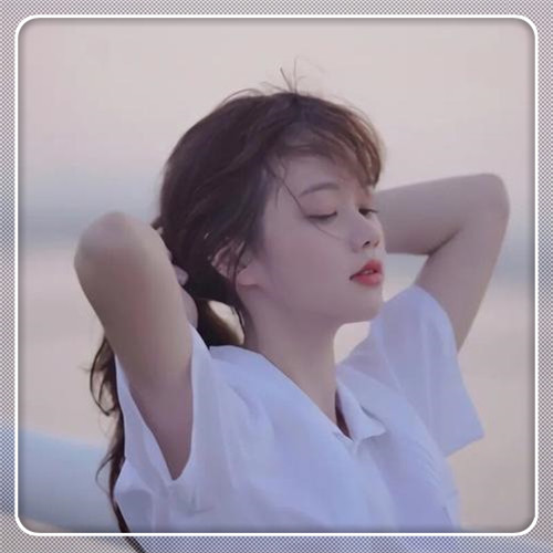 边框女生头像图片