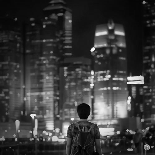 男生黑白头像图片