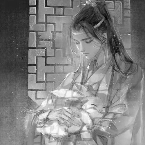 男生黑白头像图片