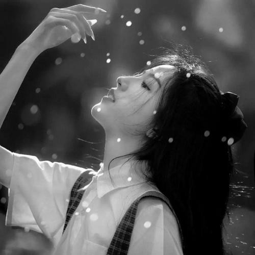 美女黑白头像图片