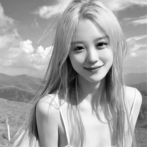 美女黑白头像图片