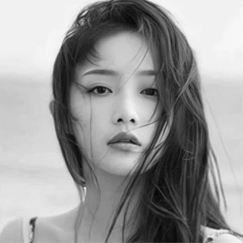 美女黑白头像图片