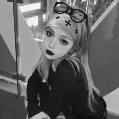 美女黑白头像图片