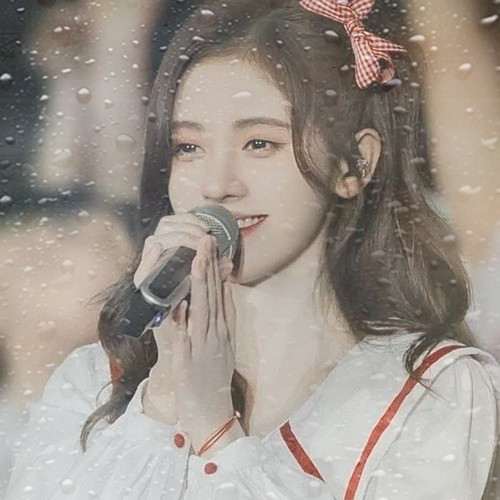 玻璃水珠唯美女生头像图片