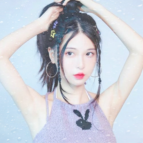 玻璃水珠唯美女生头像图片